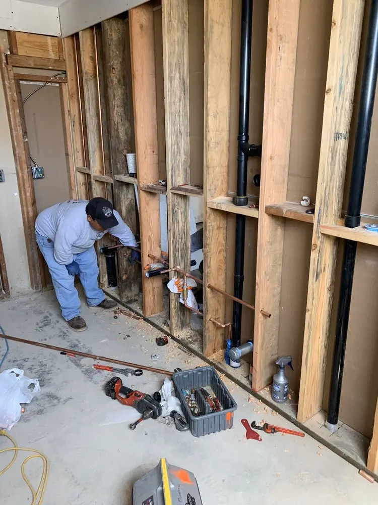 Commercial rough-in plumbing for Gas Line Repair in Bynum